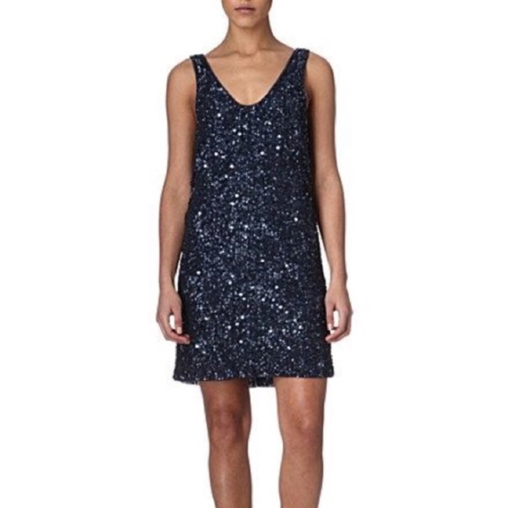 French Connection Navy Sequin Mini Dress